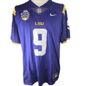 Nike LSU Joe Burrow‎ Burreaux #9 Jersey XL Purple 125 Seasons Patch SEC Football